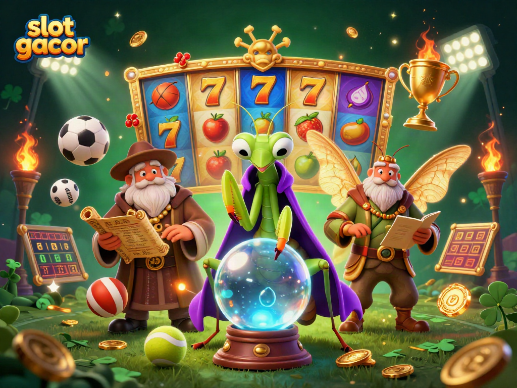 Experience the magic of slot gacor with dynamic casino illustrations and captivating characters.